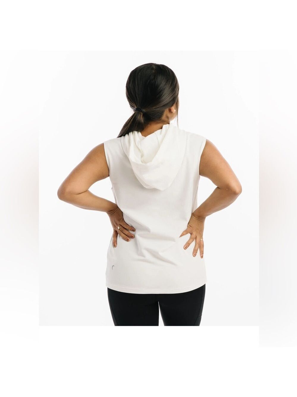 ZYIA Women’s NWT Fighter Sleeveless Hoodie White XL - Picture 8 of 10
